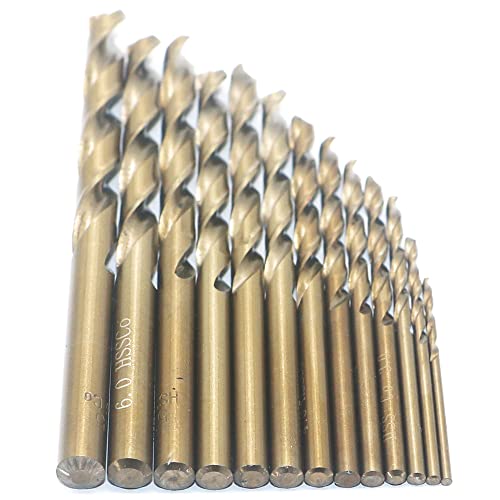 ANKEBO 13PCS Cobalt Drill Bit Set - Metric M35 Steel Extremely Heat Resistant Twist Bits with Straight Shank to Cut Through Hard Metals Such as Stainless & Cast Iron 5percent HSS-CO