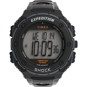 timex men's expedition shock xl vibrating alarm 50mm watch