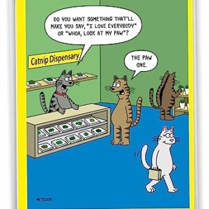 NobleWorks, Catnip Dispensary - Hysterical Birthday Greeting Card Greeting Card (8.5 x 11 Inch) - J9315BDG