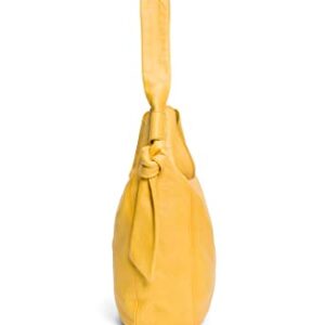 Frye Womens Nora Knotted Hobo Bag, Yellow, One Size US