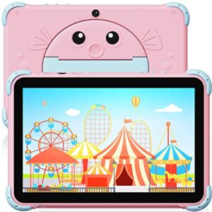 kids tablet 10.1 inch toddler tablet for kids wifi kids tablets android with dual camera android 11.0 2gb 32gb rom 1280x800 hd ips touchscreen parental control youtube neflix (pink)