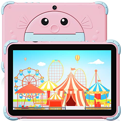 Kids Tablet 10.1 inch Toddler Tablet for Kids WiFi Kids Tablets Android with Dual Camera Android 11.0 2GB 32GB ROM 1280x800 HD IPS Touchscreen Parental Control YouTube Neflix (Pink)