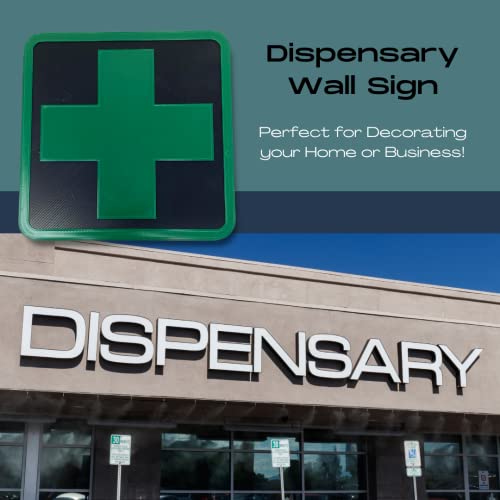Dispensary Sign Decor - Home or Store Wall Sign - 7 x 7 Inches
