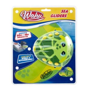 wahu sea gliders turtle - underwater pool toy glides up to 60 feet - self-propelled jet with adjustable fins to spiral and boomerang