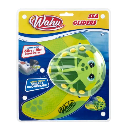 WAHU Sea Gliders Turtle - Underwater Pool Toy Glides Up to 60 Feet - Self-Propelled Jet with Adjustable Fins to Spiral and Boomerang