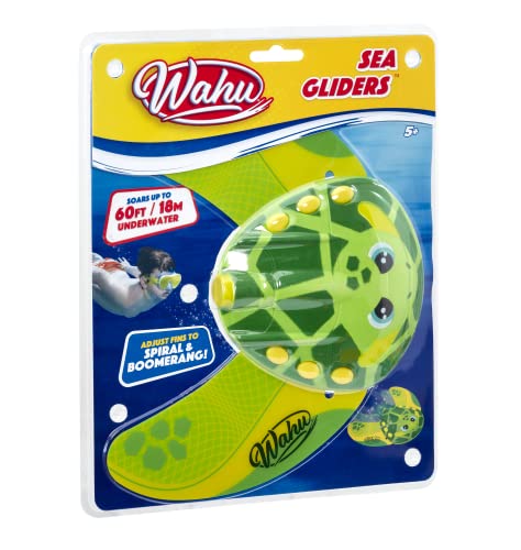 WAHU Sea Gliders Turtle - Underwater Pool Toy Glides Up to 60 Feet - Self-Propelled Jet with Adjustable Fins to Spiral and Boomerang