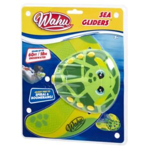 WAHU Sea Gliders Turtle - Underwater Pool Toy Glides Up to 60 Feet - Self-Propelled Jet with Adjustable Fins to Spiral and Boomerang