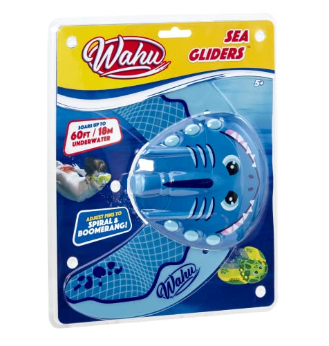 WAHU Sea Gliders Shark - Underwater Pool Toy Glides Up to 60 Feet - Self-Propelled Jet with Adjustable Fins to Spiral and Boomerang