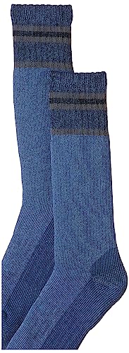 Carhartt Men's Heavyweight Synthetic-Wool Blend Boot Sock 2 Pack, Denim, Large