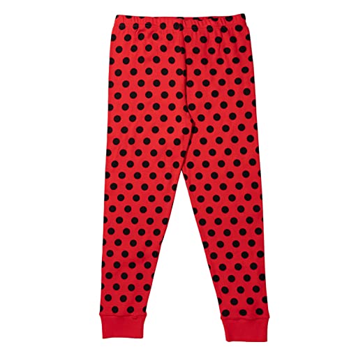 Miraculous Ladybug Little Girls Pajama Shirt and Pants Sleep Set Red/White 6-6X
