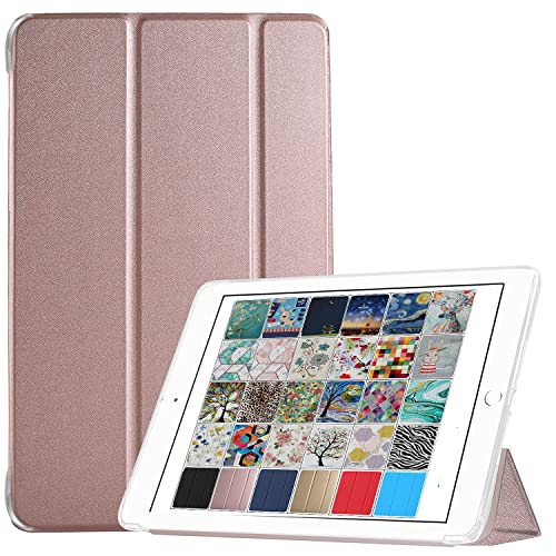 iPad Mini 5 7.9 Inch 2019 [ Mini 5th Gen ] A2133 A2124 A2126 A2125 Smart Trifold Lightweight Soft Silicone Transparent Front & Back Cover - Copper Golden