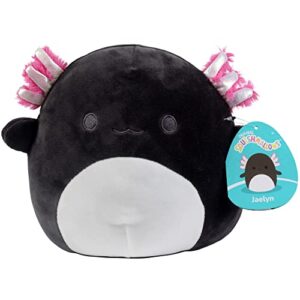 squishmallows 8" jaelyn the black axolotl - officially licensed kellytoy plush - collectible soft & squishy axolotl stuffed animal toy - add to your squad - gift for kids, girls & boys - 8 inch