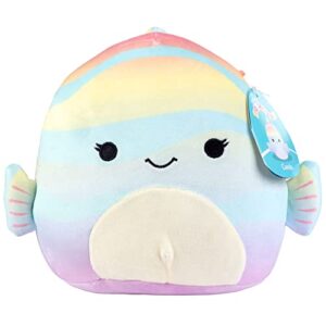 squishmallows 8" canda the rainbow fish - officially licensed kellytoy plush - collectible soft & squishy stuffed animal toy - add to your squad - gift for kids, girls & boys - 8 inch
