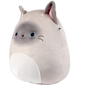 Squishmallows 10" Felton The Siamese Cat - Officially Licensed Kellytoy Plush - Collectible Soft & Squishy Kitty Stuffed Animal Toy - Add to Your Squad - Gift for Kids, Girls & Boys - 10 Inch