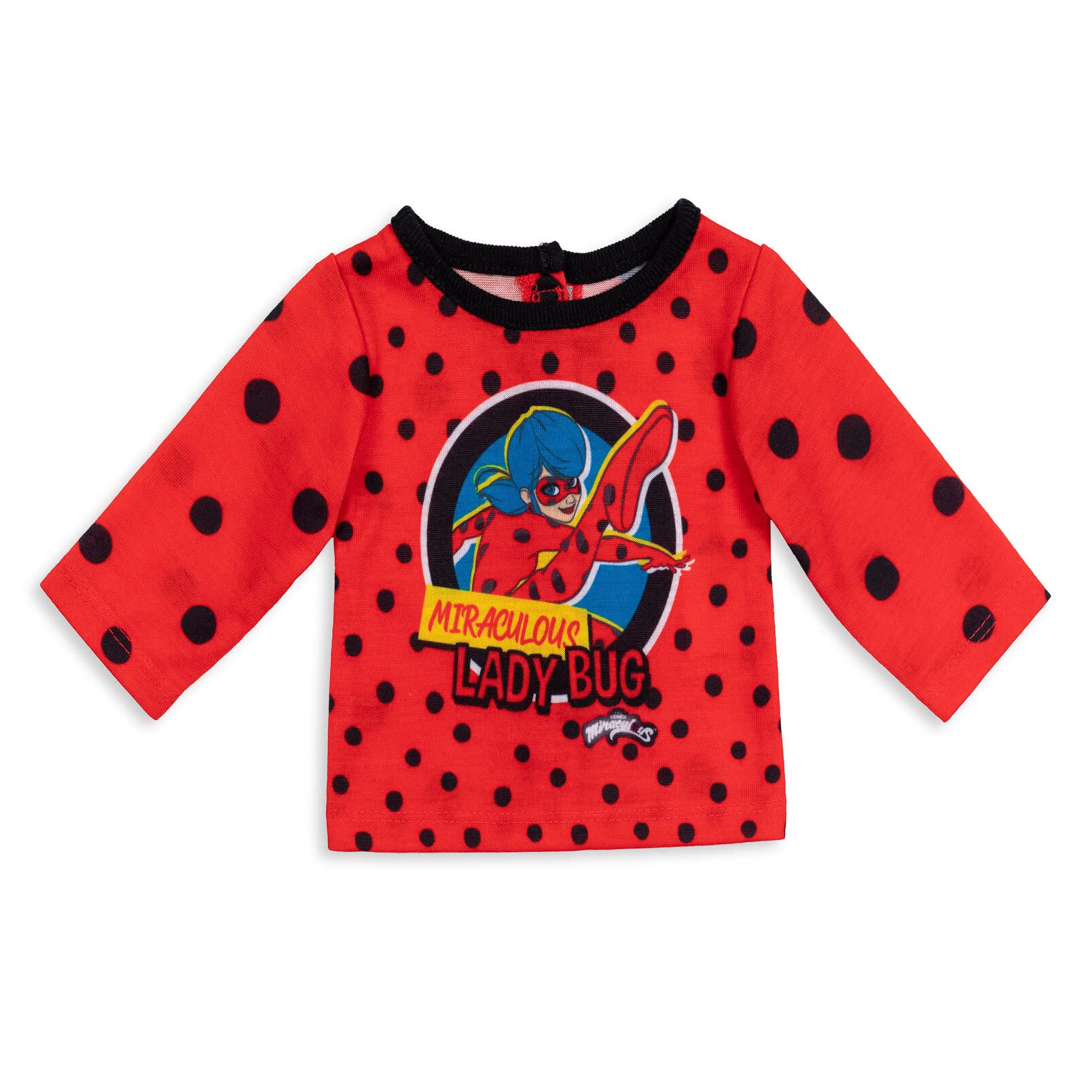 Miraculous Ladybug Little Girls 4 Piece Pajama Shirt And Pants Matching Doll Outfit 14-16 Red