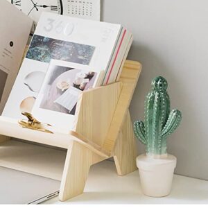 Fox Claw Wood Bookcase in Living Room/Home/Office, Desktop Book Shelf Organizer Bookshelves Storage Rack for CDs/Magazine/Books Display (Style V)