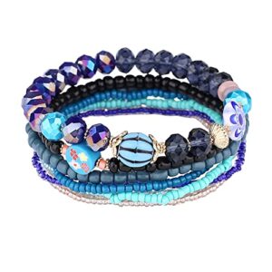 iYours 6 sets Bohemian Multilayer tassels bracelet Handmade Wrap Bracelets Bangle Jewelry Bracelets for Women (6PCS-C)