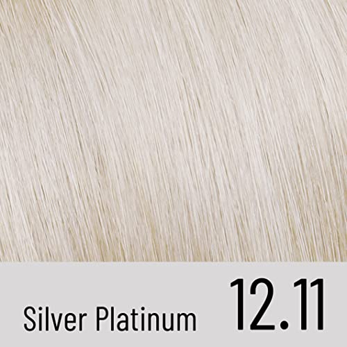 Il Salone Milano Plex Rebuilder Permanent Hair Color Cream - 12.11 Silver Platinum Hair Dye - Professional Salon - Premium Quality - Protects and Restructures - Paraffin, Paraben, Ethyl Alcohol Free