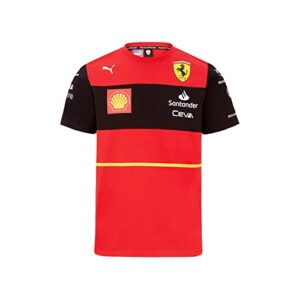 scuderia ferrari f1 men's 2022 carlos sainz team t-shirt (s) red
