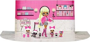 l.o.l. surprise! omg diva family with 45 surprises including (1) pink fashion doll with (4) collectible dolls and accessories toy playset