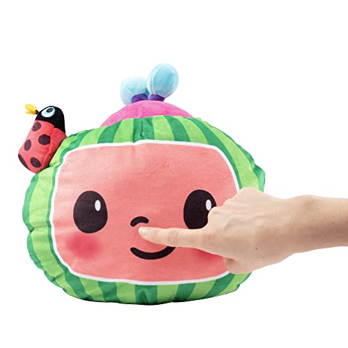 CoComelon Melon Plush Pillow with Lights & Music - Bed Time Sleep Musical Glow Toy for Night & Nap Time - Officially Licensed - Stuffed Animal Gift for Kids & Toddlers 18+ Months