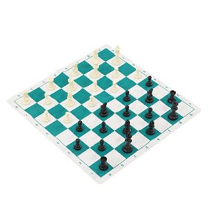 chess piece, portable travel chess game set roll up chess board set for family gatherings travel(king height 75mm)