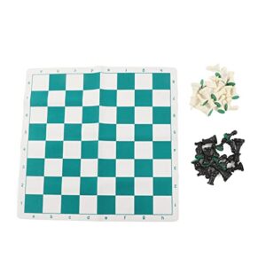 Chess Piece, Portable Travel Chess Game Set Roll Up Chess Board Set for Family Gatherings Travel(King Height 75MM)