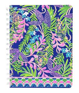 lilly pulitzer hardcover mini spiral notebook, 8.25" x 6.5" small journal with 160 college ruled pages, how you like me prowl