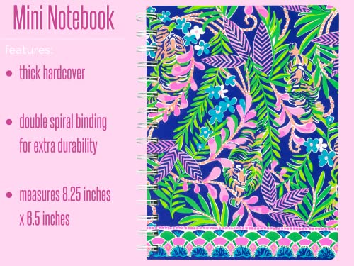 Lilly Pulitzer Hardcover Mini Spiral Notebook, 8.25" x 6.5" Small Journal with 160 College Ruled Pages, How You Like Me Prowl