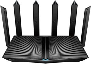 tp-link - archer 3200 tri-band wi-fi 6 router - black archer-3200 (renewed)