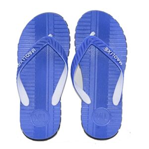 mao li xie comfort men's flip flops beach home outdoor thong sandals (8, blue, numeric_8)