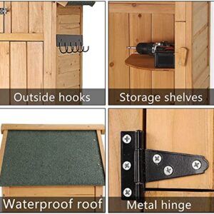 LVUYOYO Outdoor Storage Shed - Weather Resistant Outdoor Garden Storage Cabinet with Lockable Doors - Waterproof Tool Storage Organizer for Patio, Garden, Backyard, Lawn