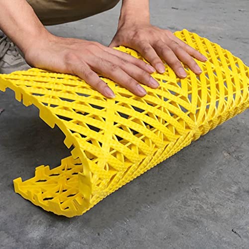 BBGS Grid Drainage Mat, 10pcs Plastic Grid Flooring Pad, Non-Slip Thicken Plastic Grid Carpet for Car Wash Project Flowerpot (Color : Style 3-400x400x32mm)