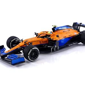 Minichamps 530213304 1:18 Mclaren F1 Team MCL35M-Lando Norris-2nd Place Italian GP 2021 Collectible Miniature Car, Multicoloured