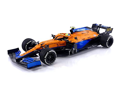 Minichamps 530213304 1:18 Mclaren F1 Team MCL35M-Lando Norris-2nd Place Italian GP 2021 Collectible Miniature Car, Multicoloured