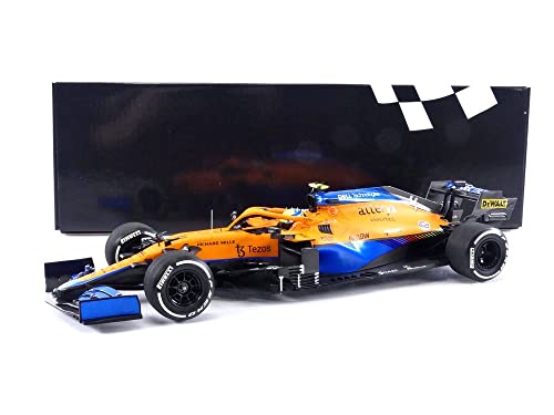 Minichamps 530213304 1:18 Mclaren F1 Team MCL35M-Lando Norris-2nd Place Italian GP 2021 Collectible Miniature Car, Multicoloured