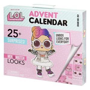 l.o.l. surprise! advent calendar with 25+ surprises including a collectible doll with mix and match outfits, shoes, and accessories - great holiday gift for kids
