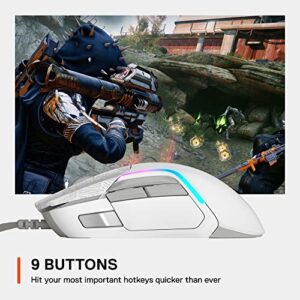 SteelSeries Rival 5 Gaming Mouse with PrismSync RGB Lighting and 9 Programmable Buttons – FPS, MOBA, MMO, Battle Royale – 18,000 CPI TrueMove Air Optical Sensor – Destiny 2 Limited Edition Design