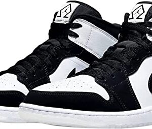 Nike Men's Air Jordan 1 Mid Shoes, White/Black-multi Color, 10