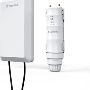 WAVLINK Outdoor Weatherproof WiFi Range Extender,N300 Long Range Wireless WiFi AP/Router/Repeater/WISP Mode with POE,Internet Signal Booster Amplifier, Point to Point WiFi Bridge for Home