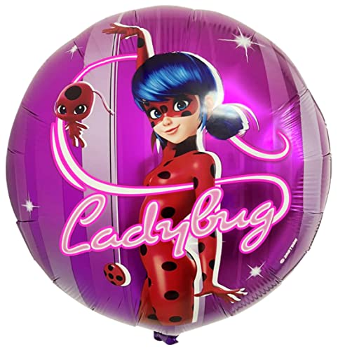 Vision Licensed 2 Pcs Miraculous Ladybug Large 20" Foil Balloons | New Colorful Design of Helium Balloon for Miraculous Birthday Theme Party