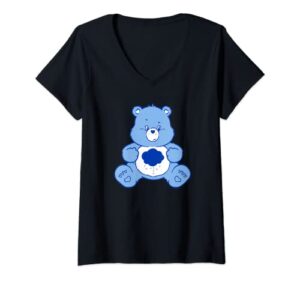 womens care bears grumpy bear sitting v-neck t-shirt
