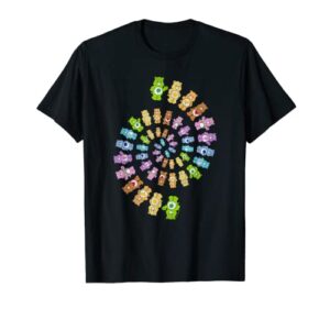 care bears rainbow group spiral t-shirt
