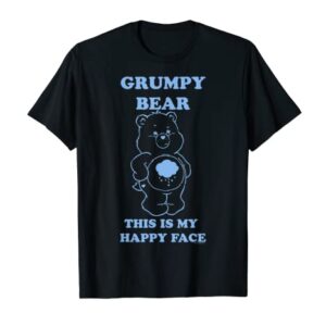 Care Bears Grumpy Bear Happy Face Outline T-Shirt