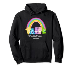 care bears let your light shine! rainbow group poster pullover hoodie