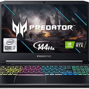 Acer Flagship Predator Helios 300 Gaming Laptop 15.6” FHD IPS 144Hz 10th Gen Intel 6-Core i7-10750H 32GB RAM 1TB SSD GeForce RTX 3060 6GB Backlit USB-C Win10 Black + HDMI Cable (Renewed)