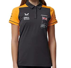 mclaren f1 women's 2022 lando norris team drivers polo shirt (m, dark grey)