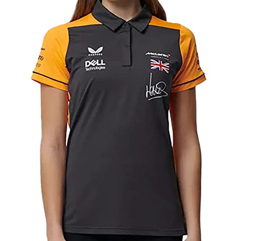 McLaren F1 Women's 2022 Lando Norris Team Drivers Polo Shirt (M, Dark Grey)