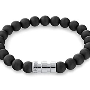 Calvin Klein Jewelry Men's Bracelet Round Bead and Steel Metal, Color: Black (Model: 35000104)