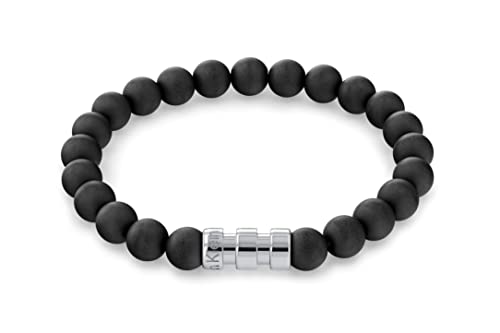 Calvin Klein Jewelry Men's Bracelet Round Bead and Steel Metal, Color: Black (Model: 35000104)